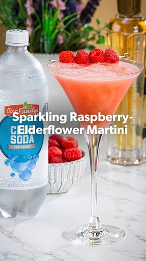 Toast to mom with this Raspberry-Elderflower Martini! This refreshing drink is the perfect way to celebrate all the amazing women in your life. Cheers to all the moms out there! #happymothersday#toasttomom#cheers | Martin's Super Markets | Facebook