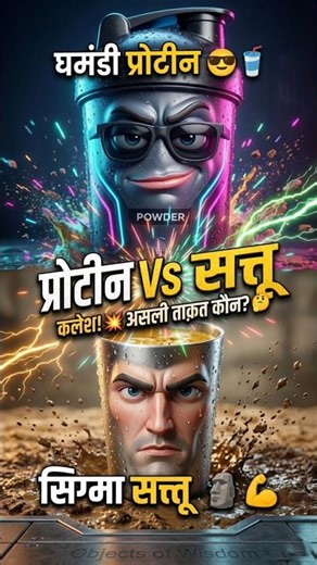 Protein Shake vs Desi Sattu Kalesh! 😂🥤💪 | The Real Sigma Power #shorts #fitness