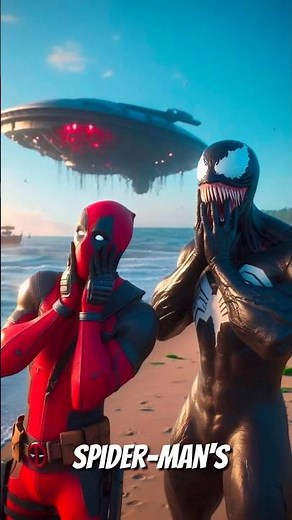 Alien Abduction Sparks Epic Superhero Recap | Spider man Vs Deadpool Vs Venom#spiderman #shorts