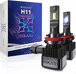 HIKARI 2024 HyperStar H11/H8/H9 25000LM Wireless Fog Light Bulbs, 32W Acme-X, 6000K Cool White, IP68 Waterproof, H16 Foglight,Plug & PlayPack of 2