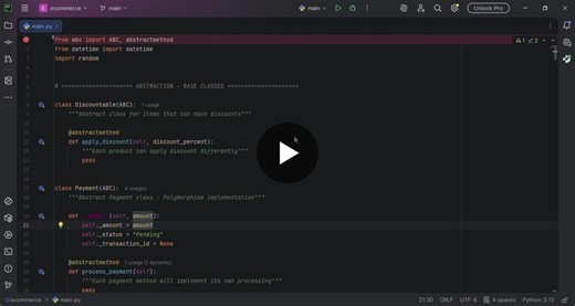 #python #oop #softwaredevelopment #ecommerce #learningjourney | Meerab Khan