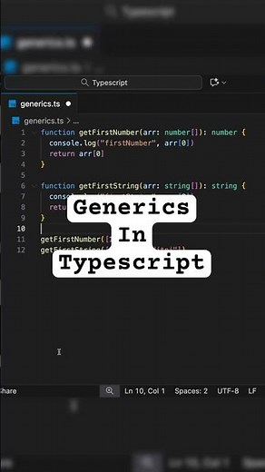 Power Of Generics #shorts #typescript #coding #learntypescript