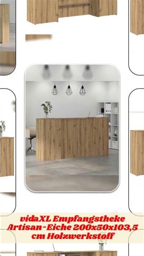vidaXL Empfangstheke Artisan-Eiche 200x50x103,5 cm Holzwerkstoff