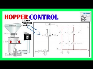 Hopper control || Electro pneumatic circuit design and simulation || Using FluidSim || 🔴🔴