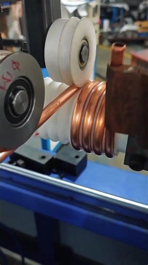 Copper Pipe Rolling Process – So Smooth!#shorts