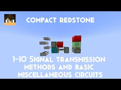Compact Redstone: 1-10 Signal transmission methods and basic miscellaneous circuits