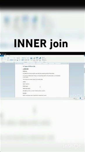 what is INNER join in SQL with examples #pythonforbeginners #python #pythonprogramming