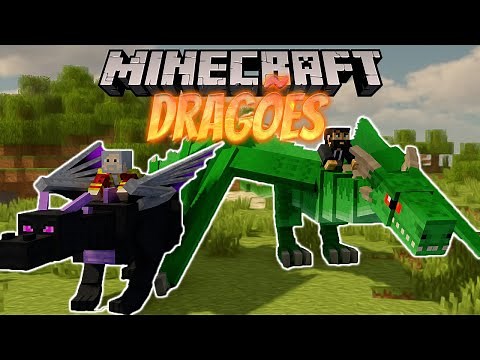 COMO MONTAR EM DRAGÕES NO MINECRAFT | Dragon Mounts Mod Tutorial