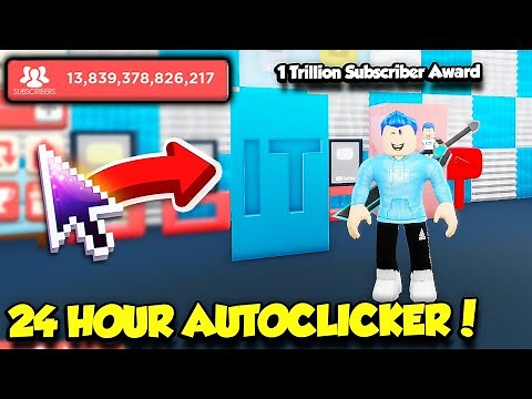 I Used An AUTOCLICKER In YouTube Simulator For 24 HOURS And THIS HAPPENED!! (Roblox)