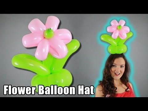 Easy FLOWER BALLOON HAT HAIRBAND Balloon Animal Tutorial - Learn Balloon Animals with Holly!