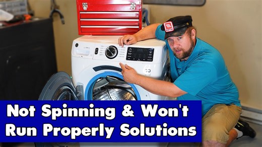 GE front load washer stops mid cycle and won't spin - common issues