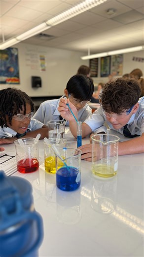 Grace School on Instagram: "In this lab, our Sixth Grade Gators put their focus to the test by following directions carefully and measuring with precision. 離 When done correctly, the result was a perfect rainbow with equal amounts of liquid in each test tube. A fun and colorful way to learn the importance of accuracy in science! #handsonlearning #stemeducation #artandscience #sixthgradelessons #sixthgradelab #beagator"