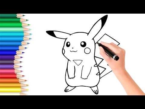 How to Draw Pikachu ⚡| Easy Pokémon Drawing & Coloring for Kids | Step-by-Step Tutorial