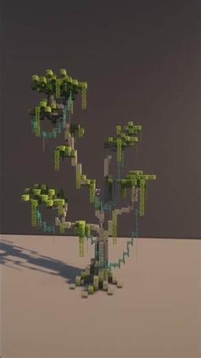 Custom Jungle Tree in Minecraft 🌳✨ (Timelapse Build) #minecraft #minecraftbuilding #tree