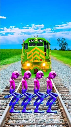 Railway train attack 4 colourful alien VFX video 🤐 and funny cartoon video ##