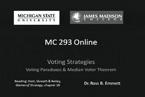Voting Strategies: Voting Paradoxes and the Median Voter The