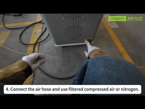 Laser pulse cleaning machine installation