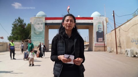 AP reports: Iranians at border crossing into Iraq urge US to end the war