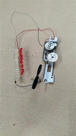 gear motor with coreless motor and led light experiment #dcmotor #motor #scienceproject
