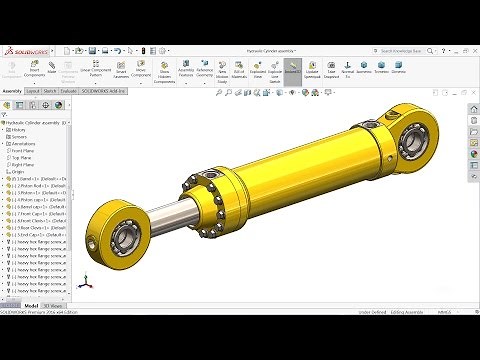 Solidworks tutorial | Sketch Hydraulic Cylinder in Solidworks