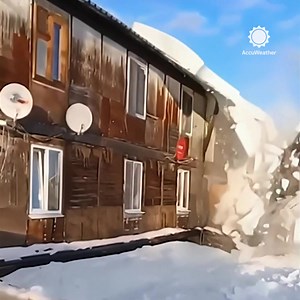6.2K views · 156 reactions | The weight of the heavy snow load was too much for the balcony of this residential building as it collapsed to the ground. | AccuWeather | Facebook