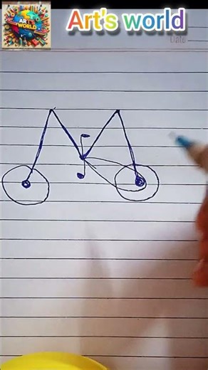 👀easy drawing with letter "M"🤔 #shorts #drawing #painting #tricks