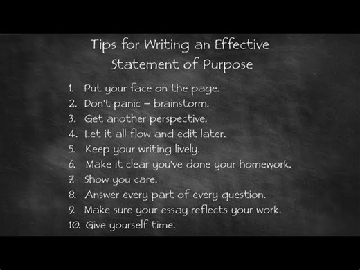 Writing Tips - 10 Ideas For Writing An Effective Statement Of Purpose