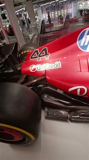 This F1 car is a Ferrarl and its in Puma in Oxford Street in London #formula1 #charlesleclerc