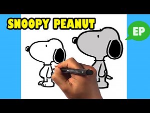 How to Draw Snoopy - Peanuts - Easiest Drawing Lesson