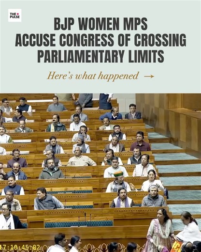 The Pulse on Instagram: "BJP women MPs have written to Lok Sabha Speaker Om Birla seeking strict action against Opposition members for allegedly breaching House norms during proceedings on February 4. The complaint follows disruptions that prevented PM Modi from delivering his reply to the debate on the President’s Address. Swipe. #bjp #parliament #congress"
