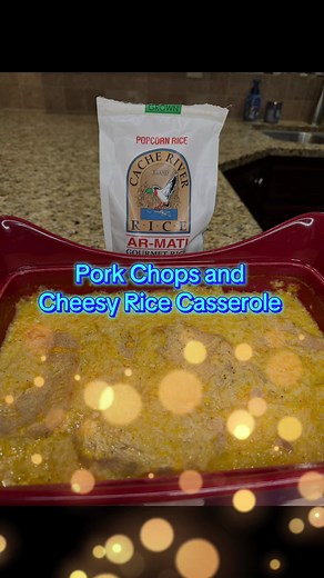 Delicious Pork Chops and Cheesy Rice Casserole Recipe
