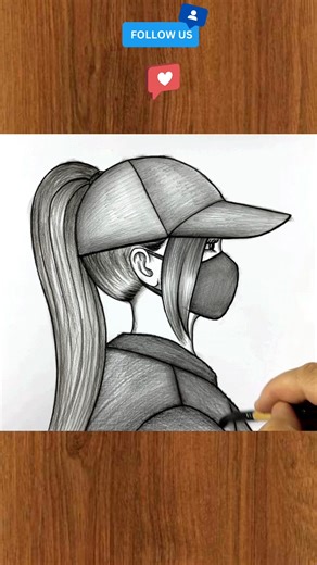 6.8K views · 29 reactions | Easy Mask Girl Drawing | How to Draw a Girl with Cap and Face Mask Step by Step #MaskGirlDrawing #GirlWithCap #FaceMaskDrawing #AestheticDrawing #PencilSketch #ArtReels | Çizim Mektebı | Facebook