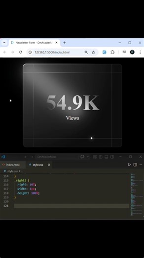 Create Animated View Card in HTML & CSS #coding #cssanimation #webdevelopment #viral #shorts