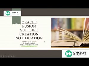 Oracle Fusion Supplier Creation Notification