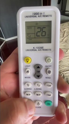 Configuração de controle remoto universal para ar condicionado.