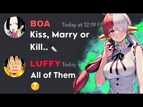 One Piece Characters Play KISS MARRY OR KILL | One Piece discord server