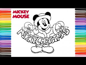 Mickey Mouse Christmas Coloring 🎄