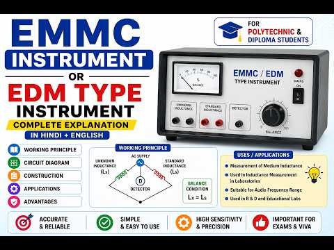 EMMC Instrument (EDM Type) | Working Principle & Applications | Electrical Engineering