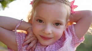 Cute Little Blonde Girl Face Portrait Stock Footage Video (100% Royalty-free) 18441994 | Shutterstock