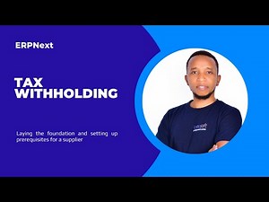 1 - ERPNext Tax Withholding | Tax Withholding Category