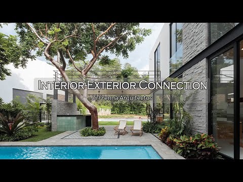 U Shape Modern House Design With Lattices As Protection Against Nature in Tropical Environments