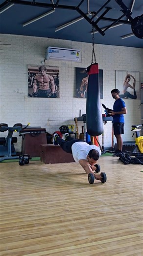 Front DB Roll Push-Ups — not just strength, it’s stability under pressure🔥💪 ##FrontDBRoll #shorts