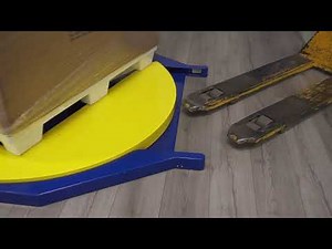 Ecospir TS EV: Open turn-table pallet-wrapper. Loading the pallet is really easy!