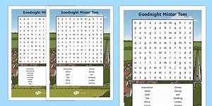 Word Search to Support Teaching on Goodnight Mister Tom Word Search