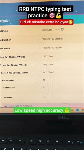 RRB NTPC TYPING TEST PRACTICE 🎯💪❤️🧿