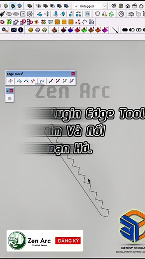 Plugin Edge Tool Tìm Và Nối Khoảng Hở #sketchup #plugin #sketchuptutorial #sketchuptoenscape #enscape #kientruc #vairal #xuhuong #fypシ #fyp