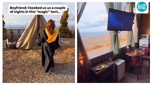 Step inside a Harry Potter-style tent that looks small on the outside but has spacious interiors with bed and kitchen