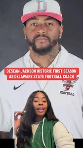 DeSean Jackson makes statement as first year coach at Delaware state #symonewiththesports #deseanjackson #collegefootball #delawarestateuniversity #eagles | Symone with the Sports