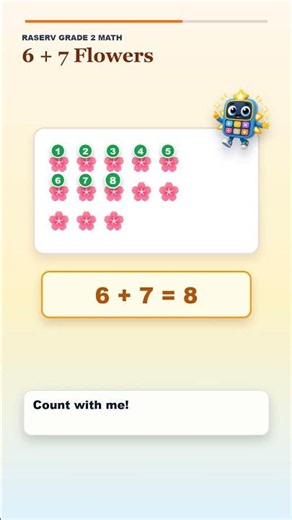 2nd Grade Addition Practice: 6 + 7 | Solve Along! 🧮