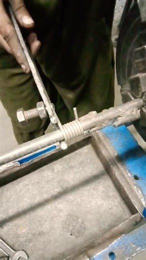 Simple iron wire making into spring on manual machine no cnic#Short